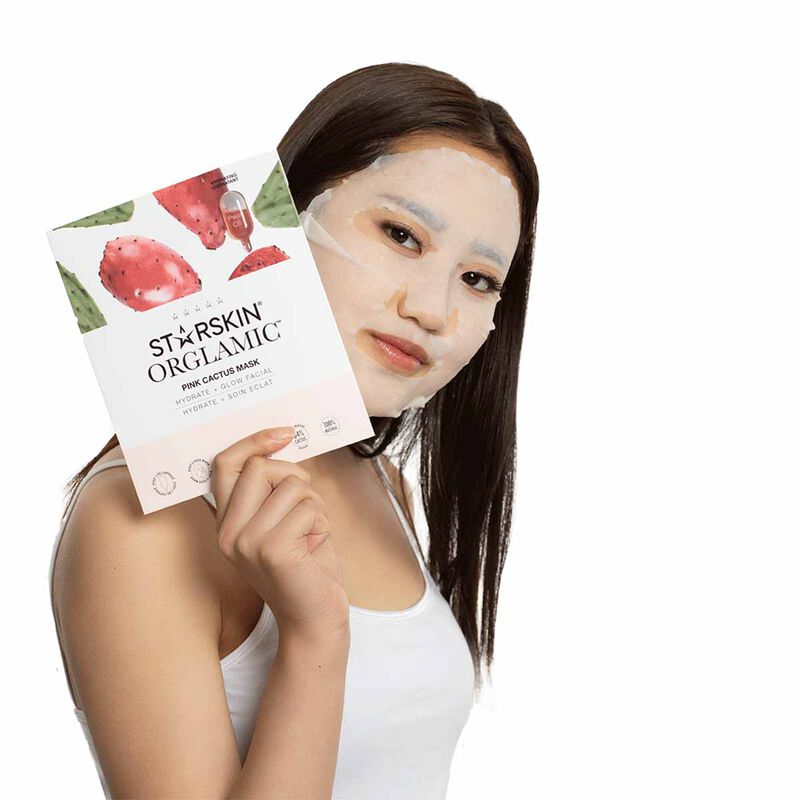 starskin orglamic pink cactus face mask