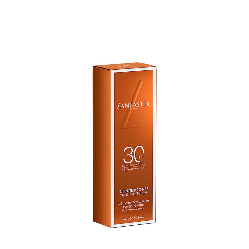 lancaster infinite bronze tinted protection sunlight cream spf30