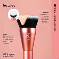 faces glow round base makeup brush