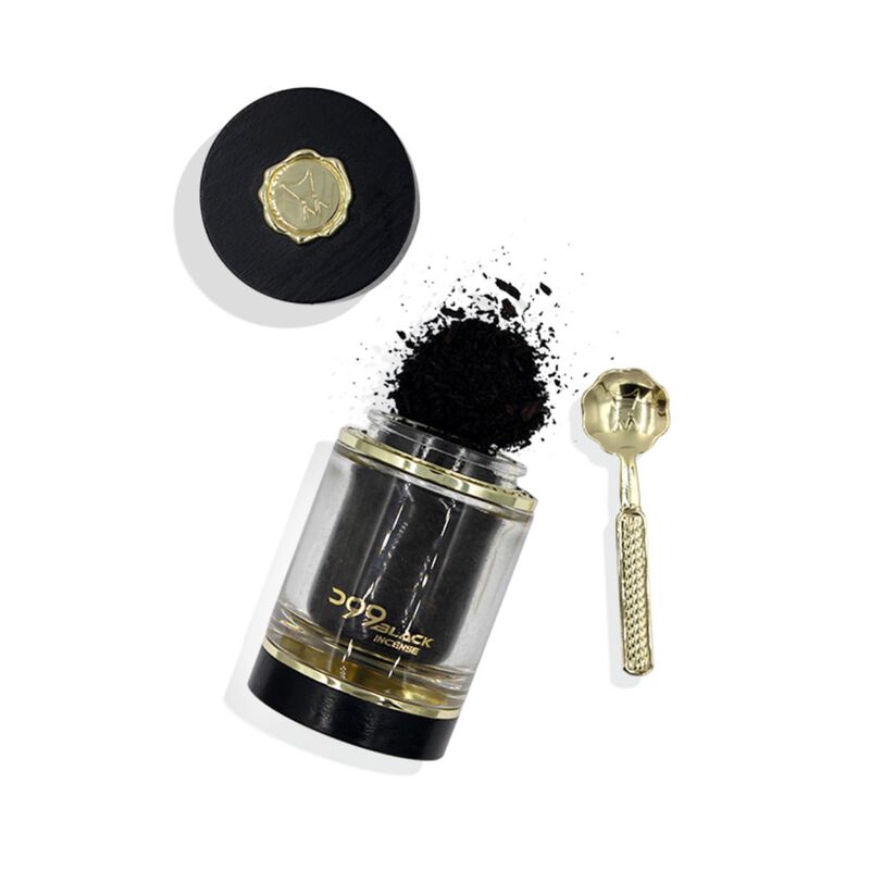 al majed for oud dokhoon wood black incense
