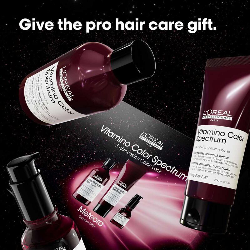 لوريال بروفشيونال مجموعة هدايا فيتامينو كولور سبيكتروم الثلاثية للعناية بالشعر