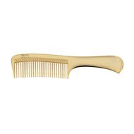 Golden Wide-teeth Comb With Handle faces golden wide teeth comb with handle