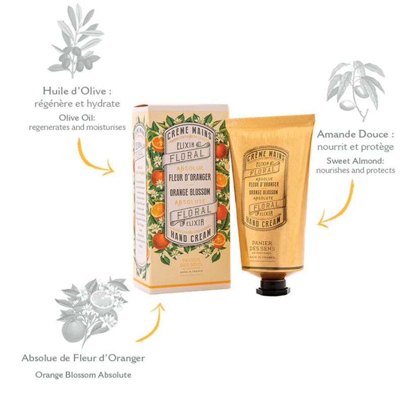 panier des sens absolutes orange blossom hand cream
