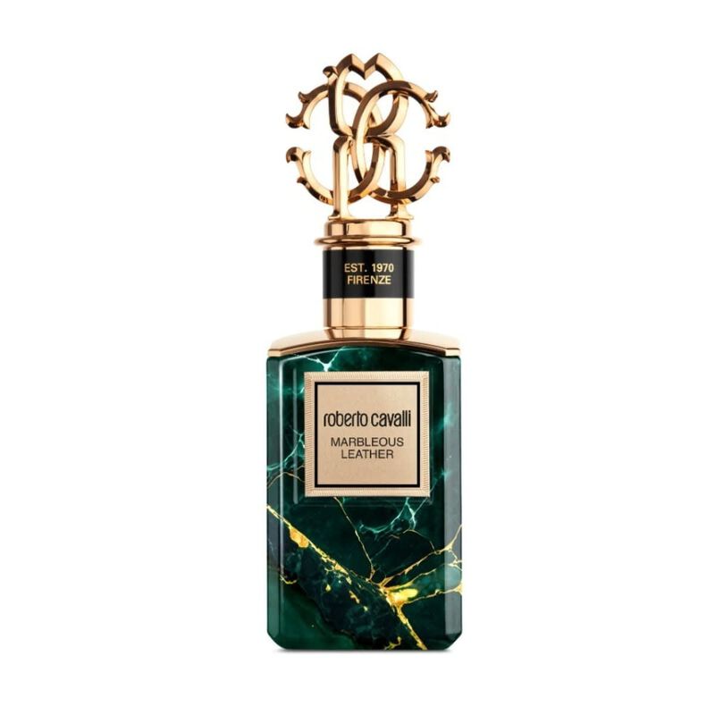 roberto cavalli gold marbleous leather