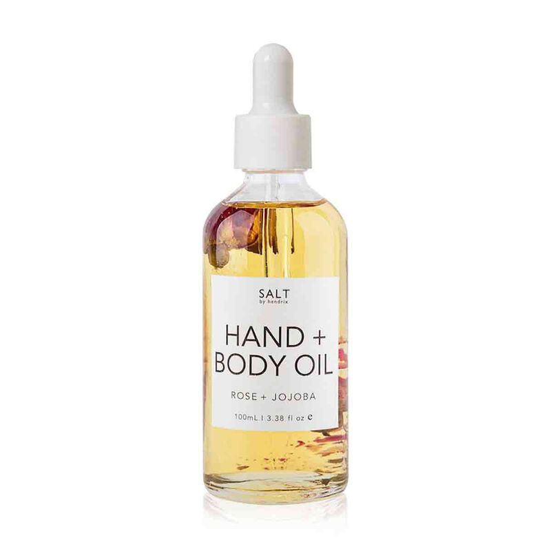 salt by hendrix hand and body oil rose jojoba 100ml