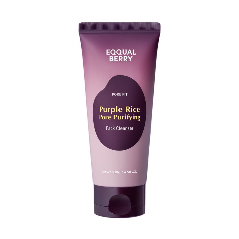 eqqualberry purple rice pore purifying pack cleanser