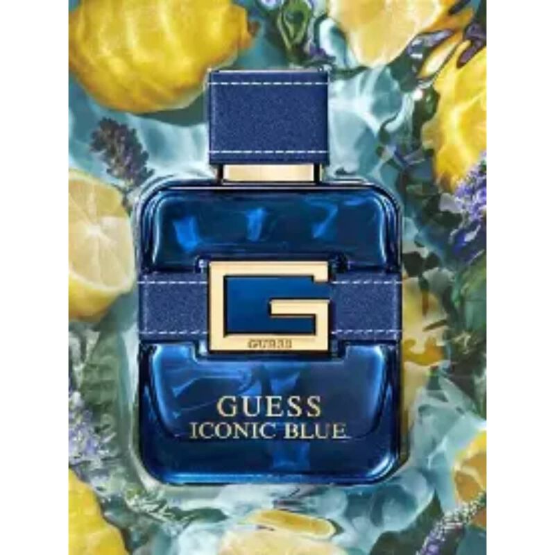 guess iconic man blue