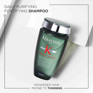 faces genesis homme bain quotidien purifying  shampoo for weakened hair  250ml