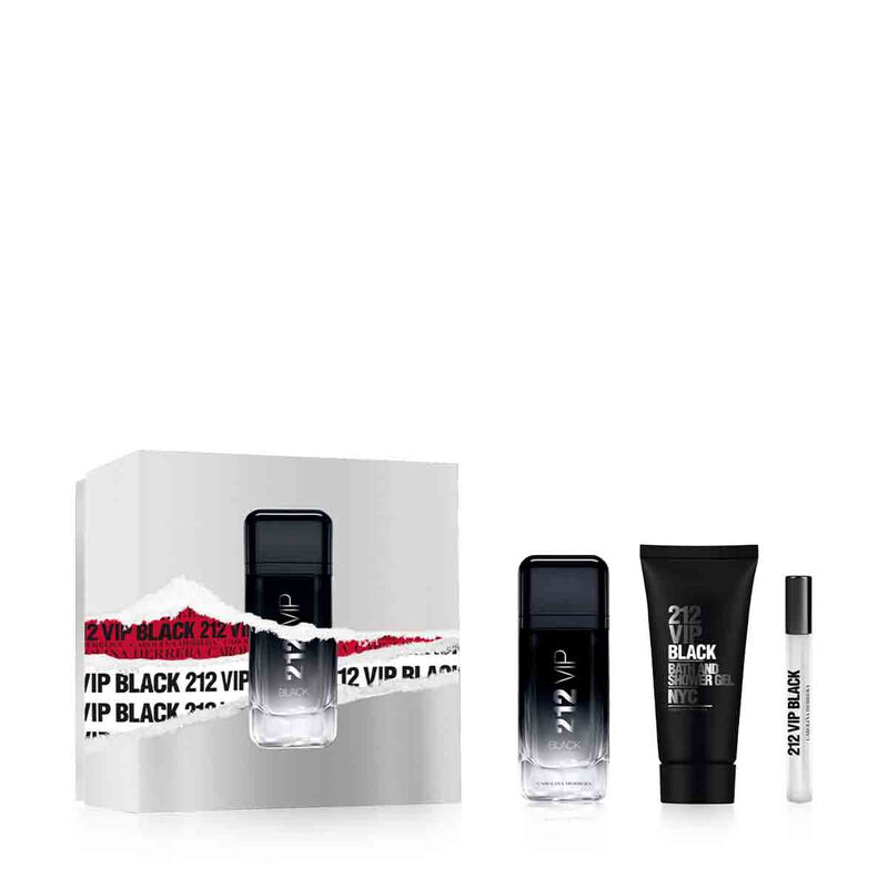 carolina herrera 212 vip black gift set for men