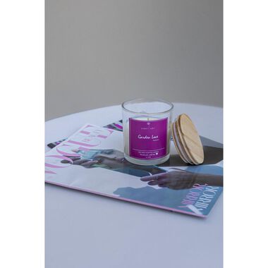 faces garden love scented candle jar