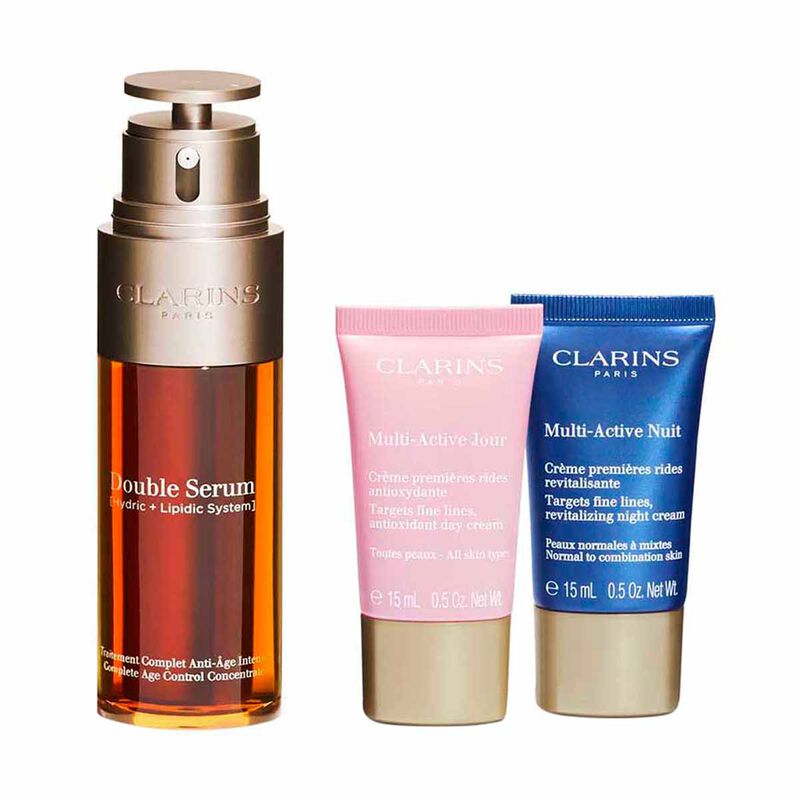 clarins double serum & multi active collection