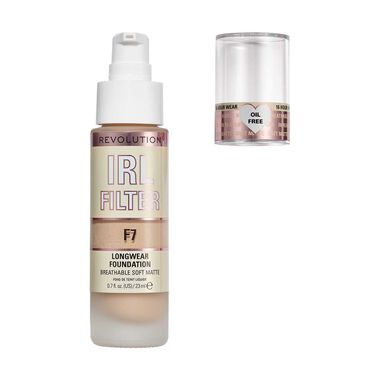 REVOLUTION IRL FILTER LONGWEAR FOUNDATION F7 faces revolution irl filter longwear foundation f7