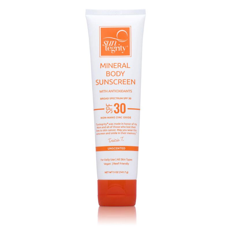 suntegrity mineral body sunscreen unscented  broad spectrum spf 30