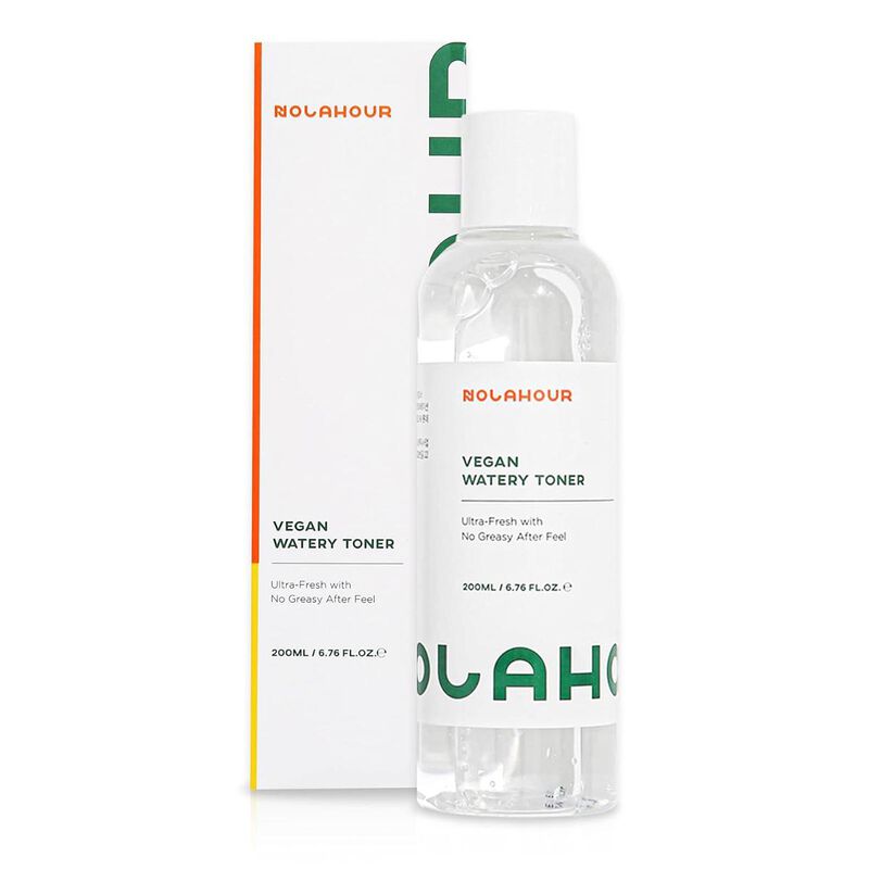 nolahour vegan watery toner hydrating & soothing for oily & sensitive skin