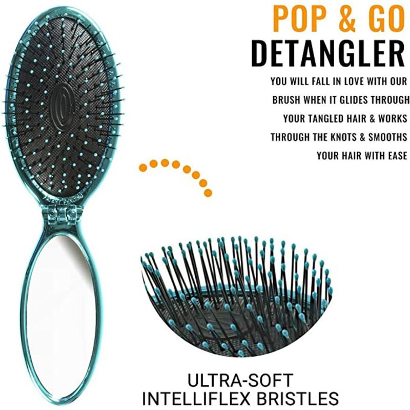 wet brush pop and go detangler hair brush teal