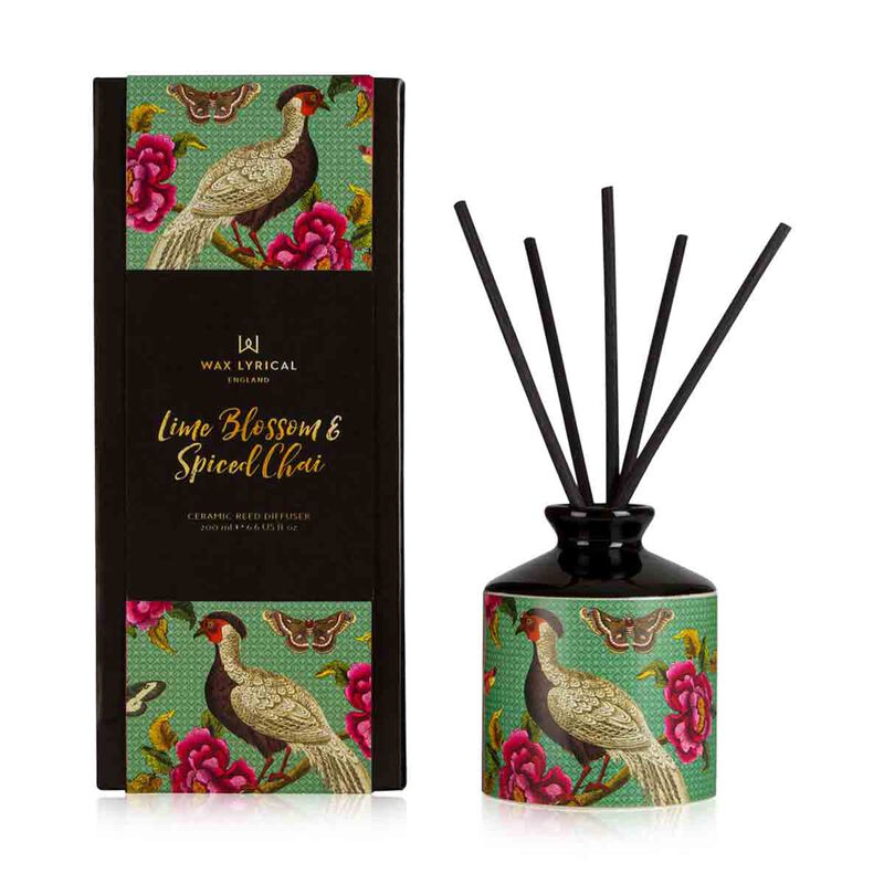 wax lyrical street mythology lime blossom and spiced chai reed diffuser 200ml