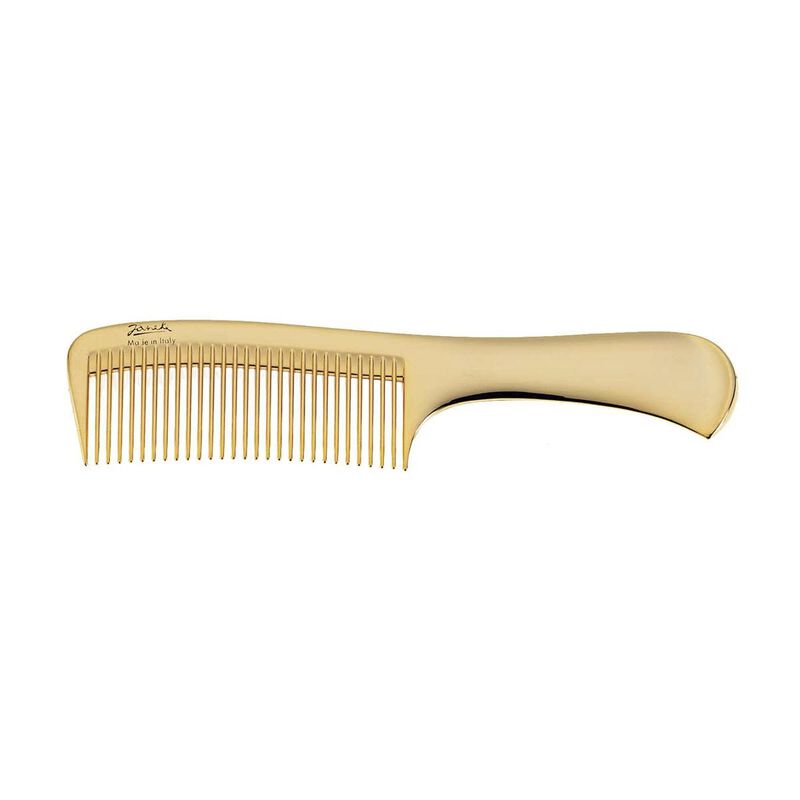 Golden Wide-teeth Comb With Handle