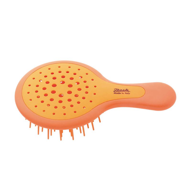 Mini Superbrush Compact Silicon Hairbrush Orange