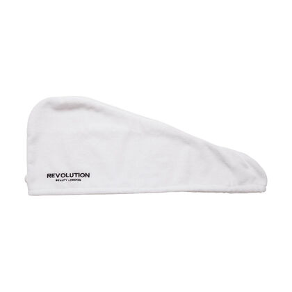 2pk Plain Microfibre Hair Wraps Black White