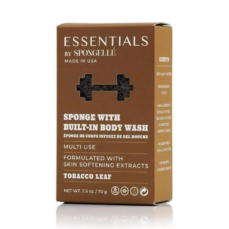 Essentials Men's Tobacco Leaf Body Wash Infused Buffer (multi Use)