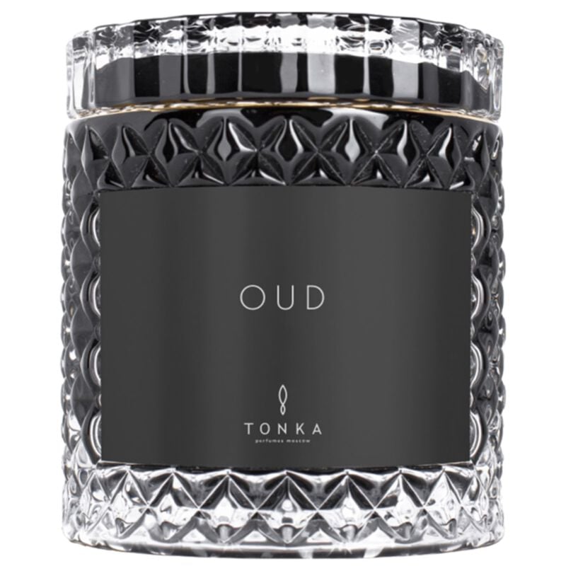 Aroma Candle-oud Glass Black