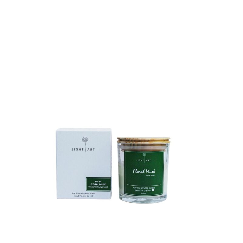 Floral Musk Scented Candle Jar