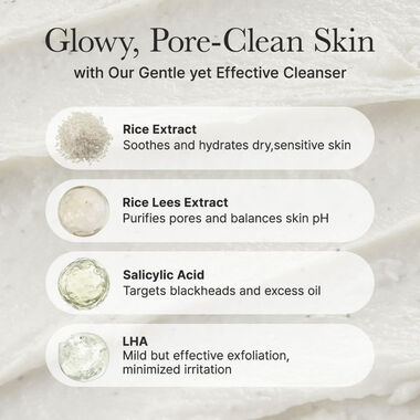 faces rice   lha pore control rice cake cleanser