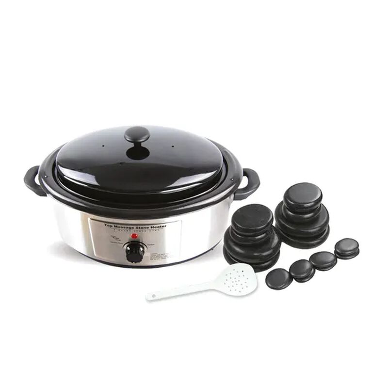 onetech massage stone heater with 16 stones and 6quart capacity
