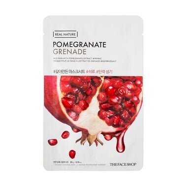 Real Nature Mask Sheet Pomegranate faces real nature mask sheet pomegranate