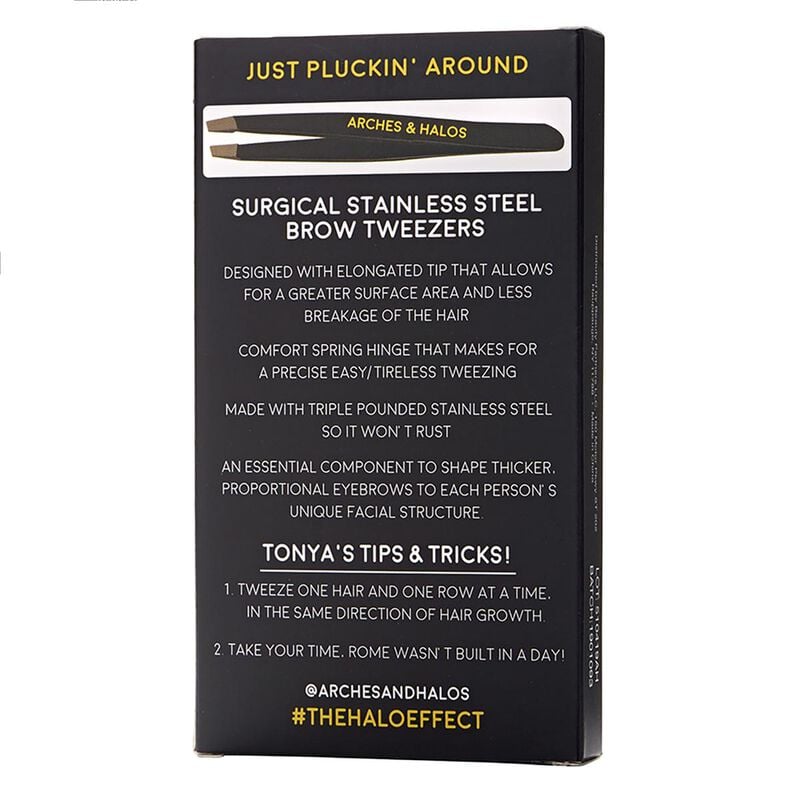 arches and halos surgical stainless steel brow tweezers