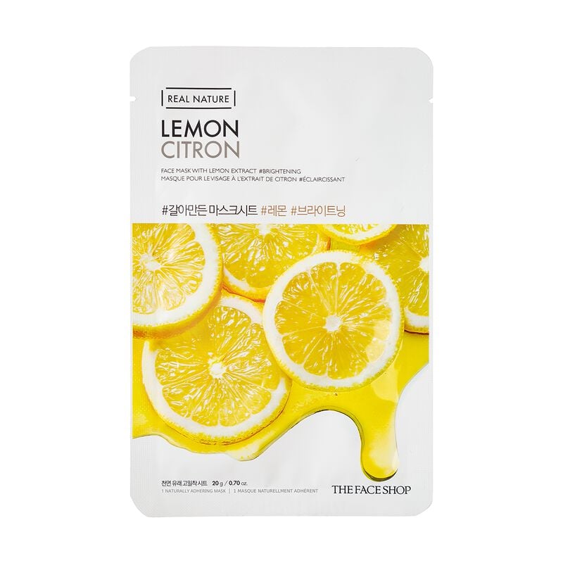 the face shop real nature lemon face mask