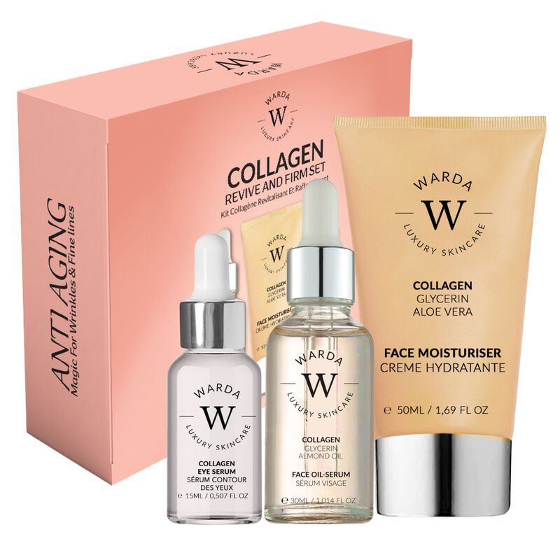erthskin london collagenskin lifter boost oil serum 30ml + skin lifter boost collagen moisturiser 50ml + skin lifter boost collagen eye serum 15ml