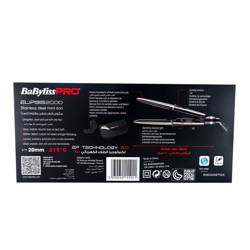 babyliss pro stainless steel mini iron