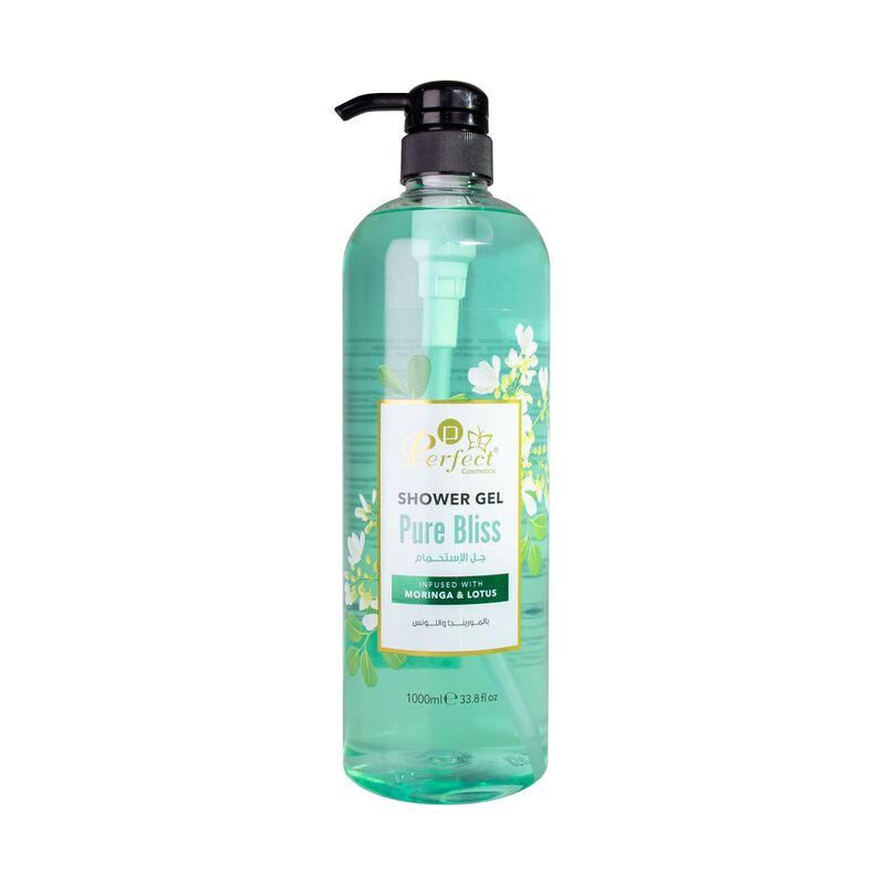 perfect cosmetics pure bliss shower gel with moringa and lotus