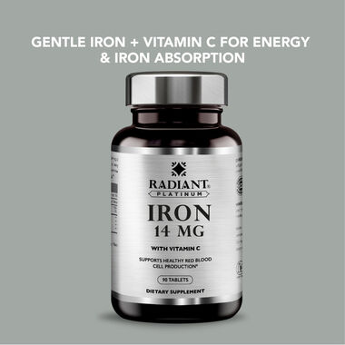 Iron 14mg with Vitamin C, Supports Red Blood Cell Formation & Enhances Iron Absorption faces iron 14mg with vitamin c supports red blood cell formation enhances iron absorption