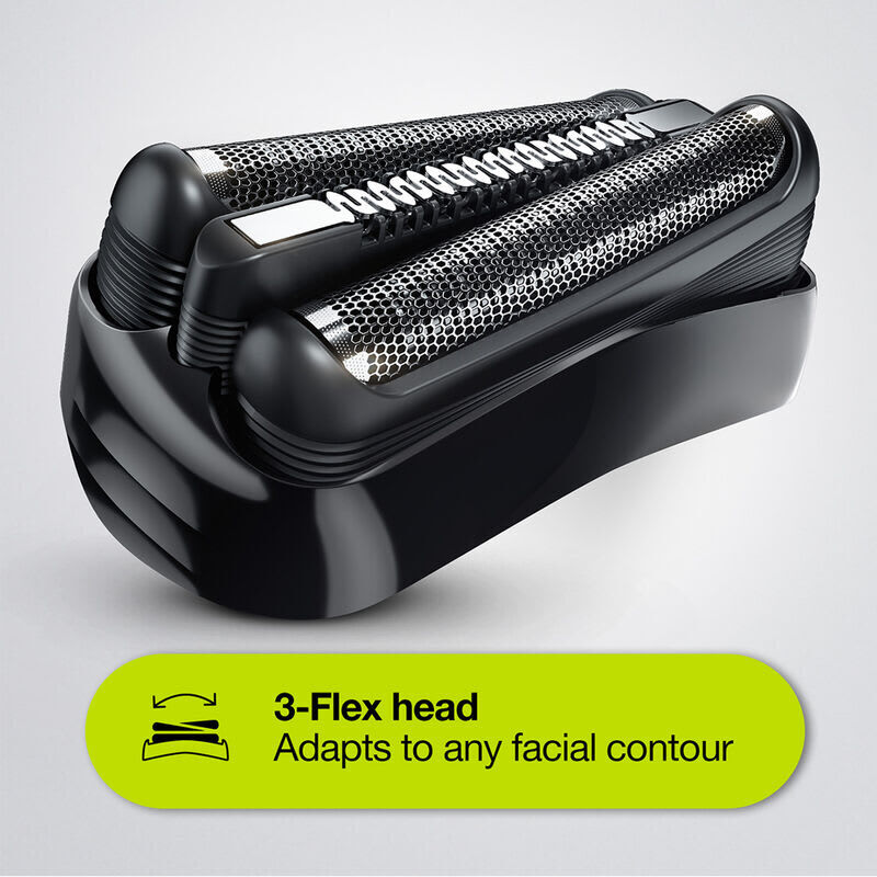 braun electric shaver with 3 flexible blades