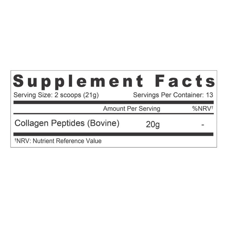 organic earth collagen peptides lemon, hydrolysed collagen for skin, hair, nails and joints