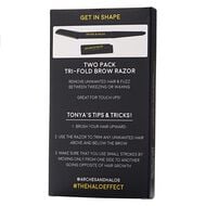 Two Pack Tri-Fold Eyebrow Razor faces two pack tri fold eyebrow razor