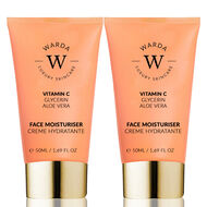 2 x SKIN GLOW BOOST VITAMIN C MOISTURISER 50m faces 2 x skin glow boost vitamin c moisturiser 50m