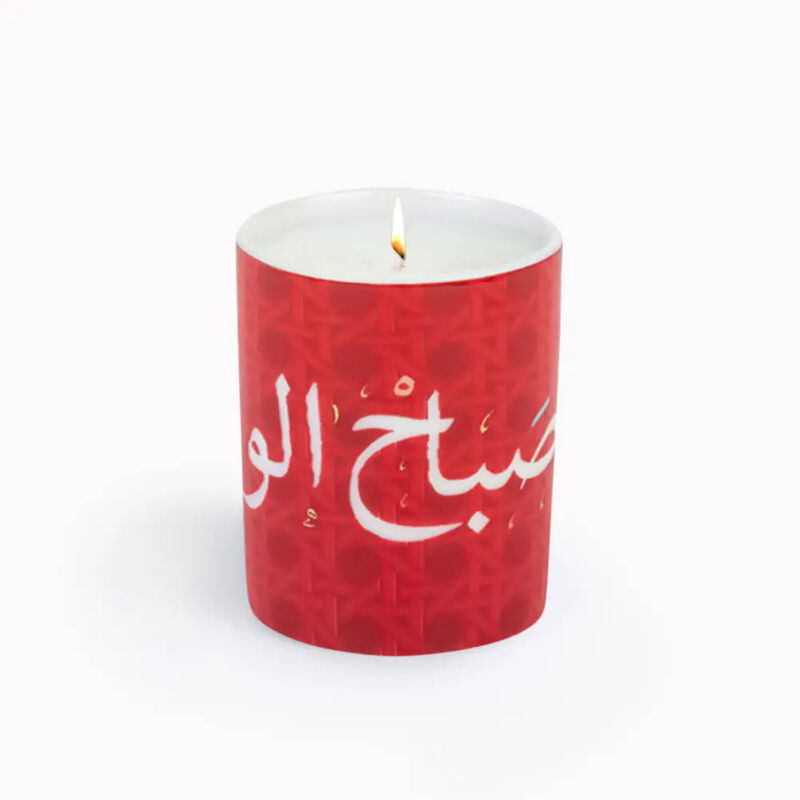 silsal شمعة خيزران  ورد الإرث  ٦٠ جم