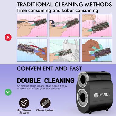 faces electric hairbrush cleaner machine