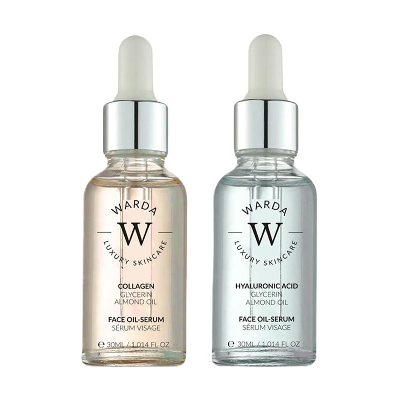 erthskin london hyaluronic acid hydration boost oil serum 30ml + collagenskin lifter boost oil serum 30ml