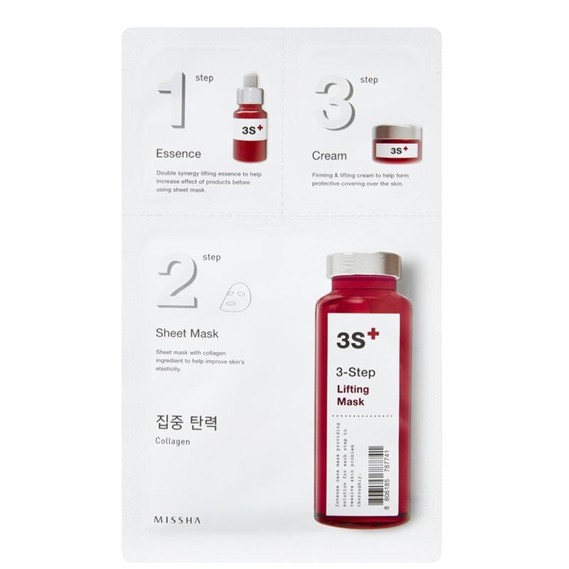 missha 3step lifting facial mask