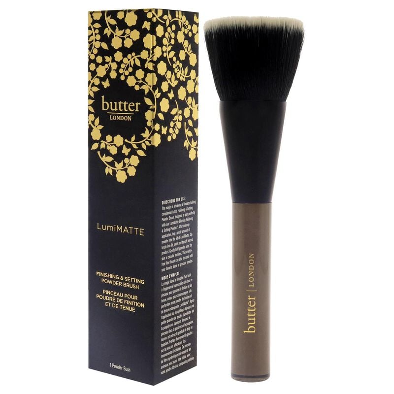 butter london lumimatte finishing and setting powder brush