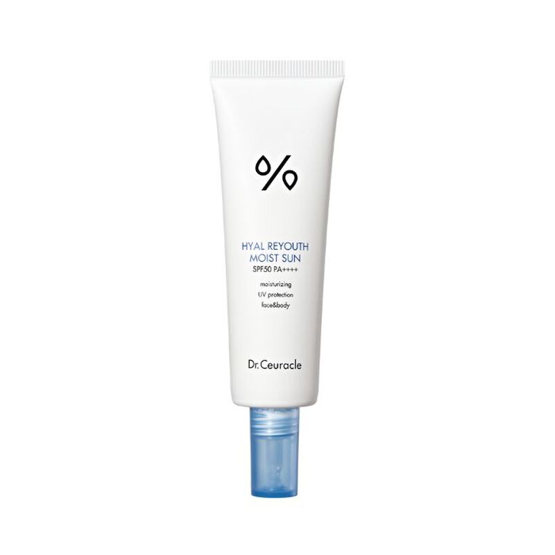 dr. ceuracle hyal reyouth moist sun (spf50+) hydrating sunscreen and uv protection
