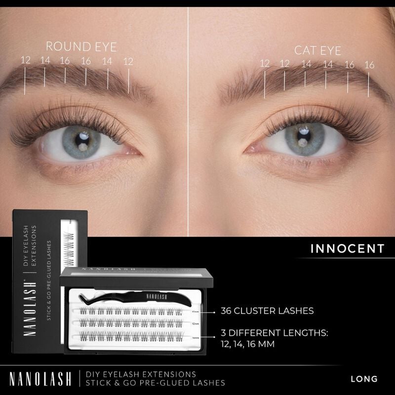 nanolash diy stick & go preglued lashes innocent regular
