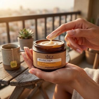 faces shea body scrub almond oil   honey