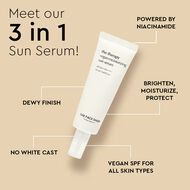 The Therapy Vegan Moisturizing Sun Serum faces the therapy vegan moisturizing sun serum