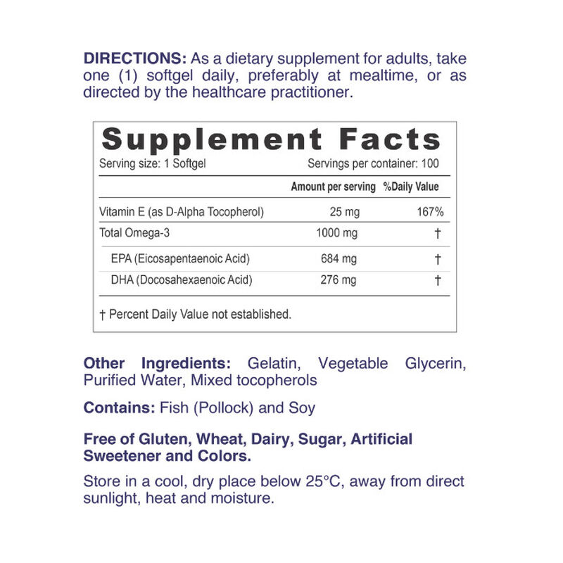 nordic sunshine ultra concentrated omega3 with vitamin e, heart, brain & immunity support