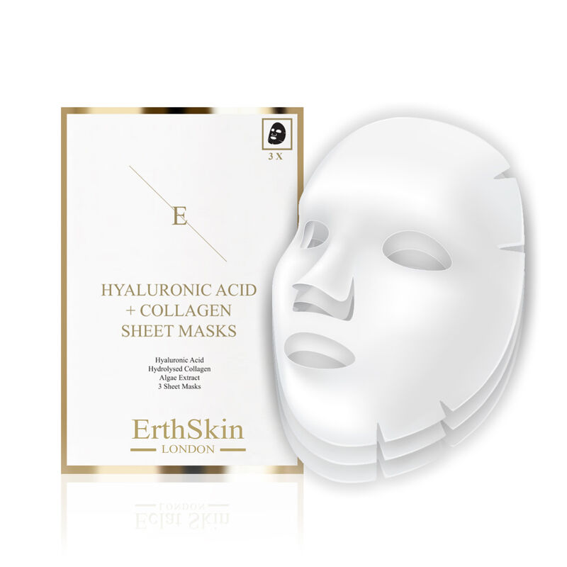 erthskin london hyaluronic acid & collagen mask  3 sheets